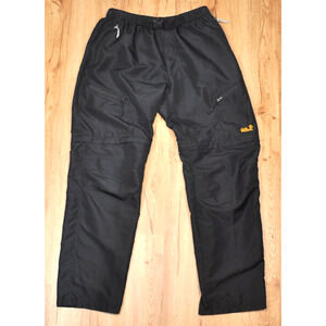 Jack Wolfskin Convertible Pants Mens XX Large Stretch Waist 28"-37" Black Travel